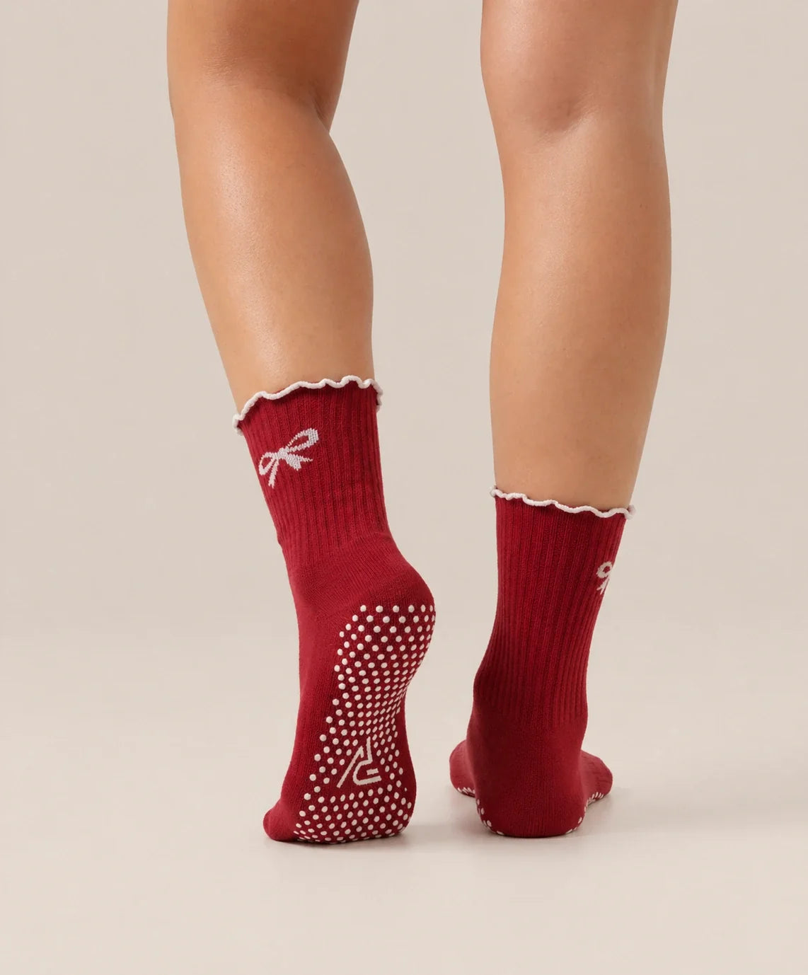 Grip Socks – Berry Bow