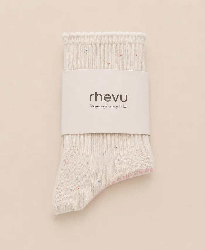 Grip Socks – Confetti Cream