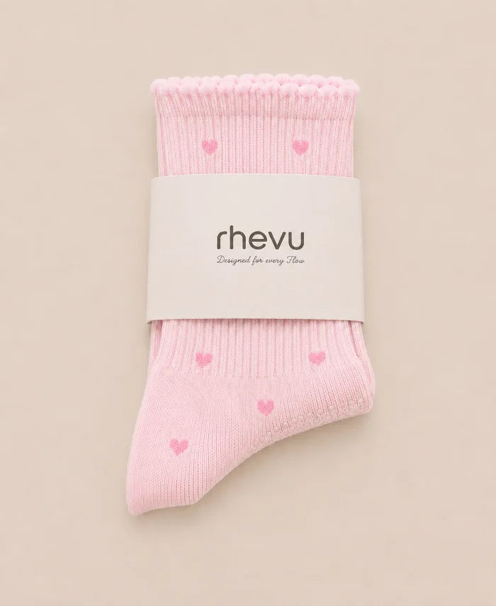 Grip Socks – Blush Hearts