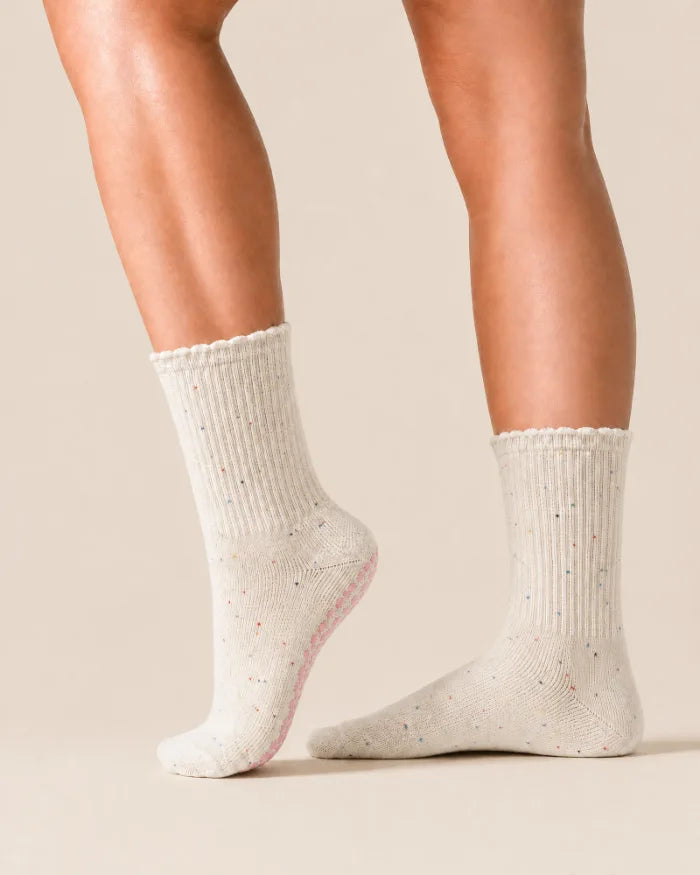 Grip Socks – Confetti Cream